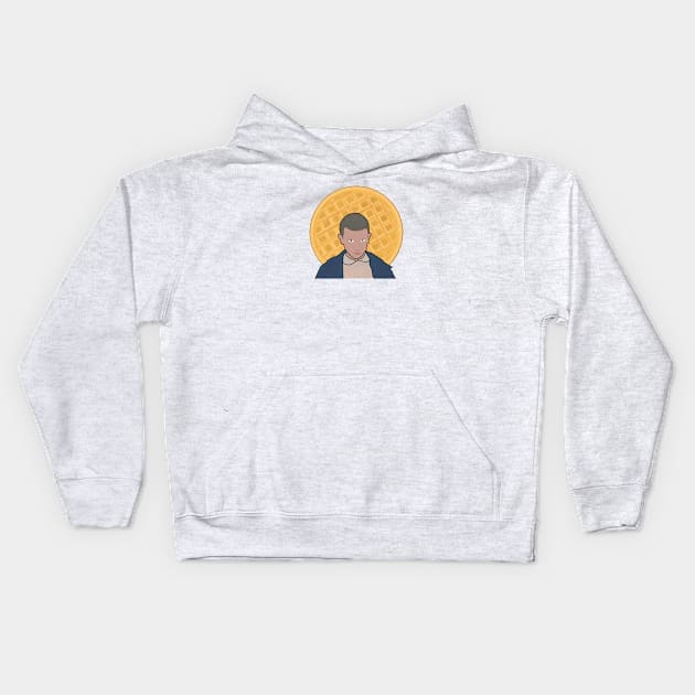 Stranger Things Eleven Eggo Kids Hoodie by UnseenGhost